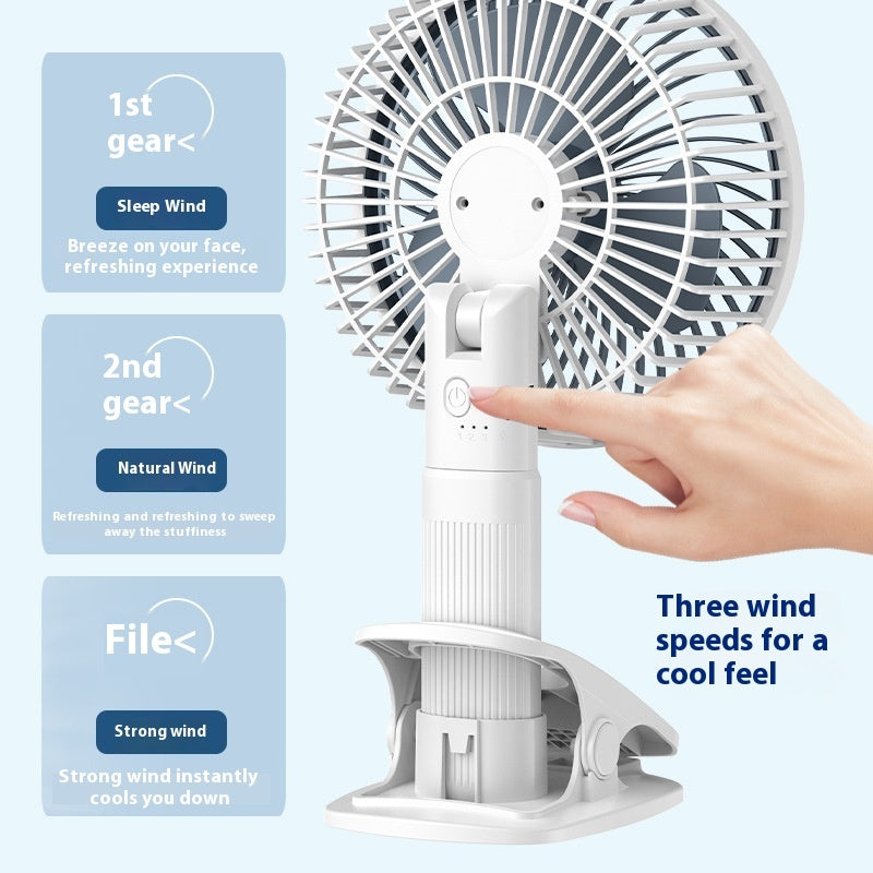 Clip Fan USB Lighting Desktop Household Fan Portable